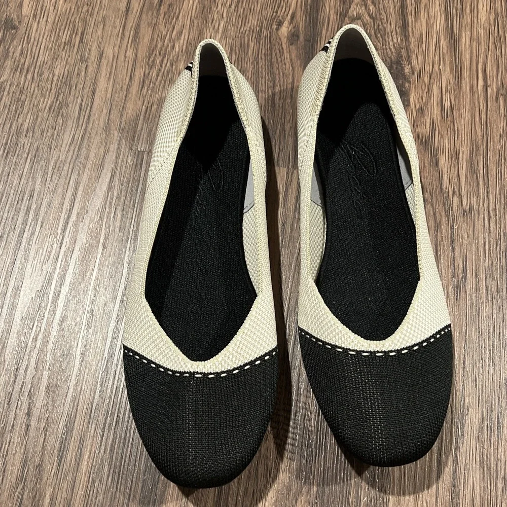 Bacia Women's Ballet Flats Comfortble Knit Flat Shoes Tuxedo Size 9.5